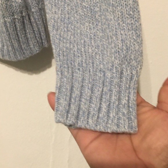 H&M Divided Knit Sweater Scoop Neck Light Blue & White Size Médium - Picture 12 of 13